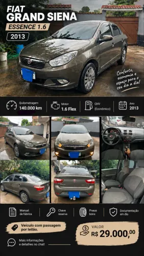Fiat Grand Siena Essence 1.6 Flex 16V 2013