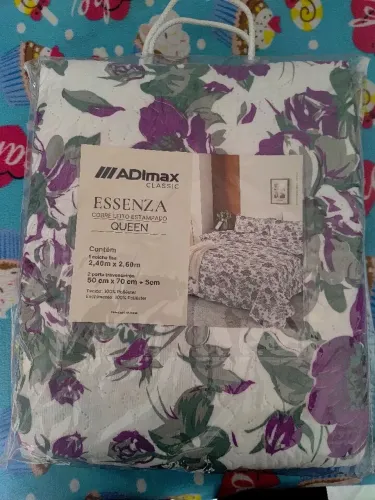 Colcha de Cama Queen 2,40 × 2,60 Mais 2 Portas Travesseiros