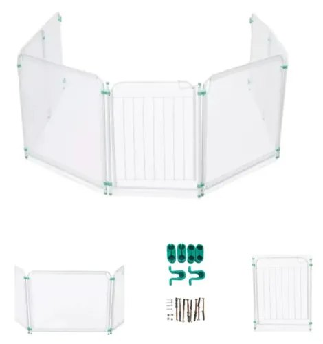 Cercado Grade Cercadinho Telado 5x80 + Portão Criança Bebê