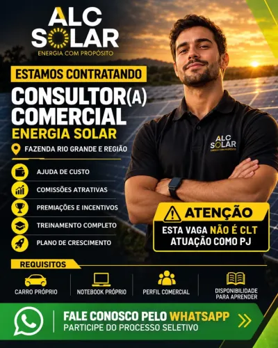 Vaga para consultor comercial