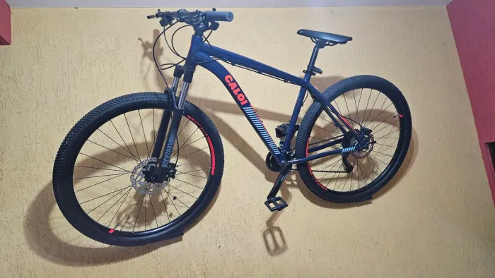 Super Bicicleta Caloi Suspensão Rock Shox full Shimano praticamente zera