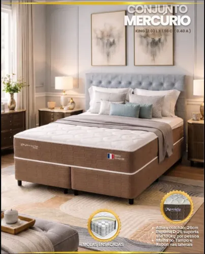 Cama box Super King 2.03 - Molas Ensacadas - oferta de 3.599,99 por 2.890,00