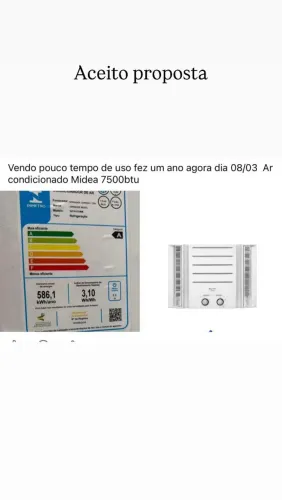 Ar condicionado 7500 BTUs 