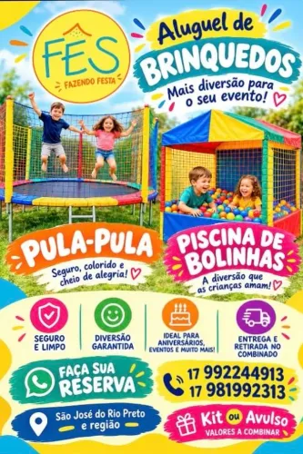 Pula pula e piscina de bolinha