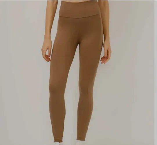 CALÇA LEGGING NK COM BOLSO: MARRON MEDIO