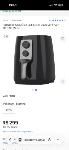 Air Fryer 3,3L OSTER 220V