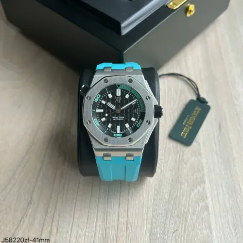 Relogio Audemars Piguet Royal Oak Offshore Diver - ETA S/c - Mostrador Preto/Pulseira Azul