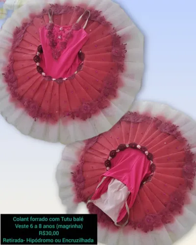 Colant balé forrado com tule - TUTU fixo