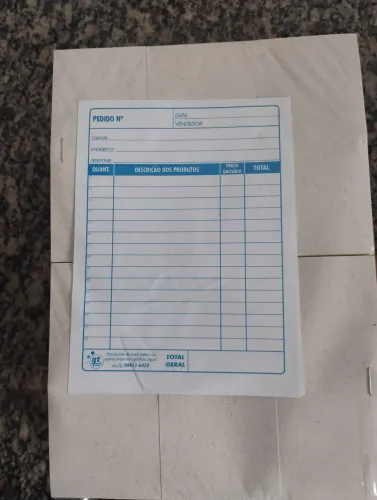 Talão de pedidos 