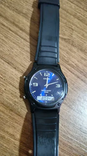 Relógio Esportivo Casio Masculino Aw-49h Azul