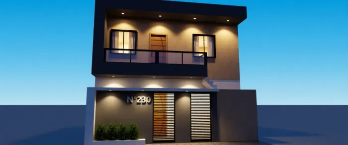 Fachadas Modernas - Projetos Completo com 3d - Planta Tecnica