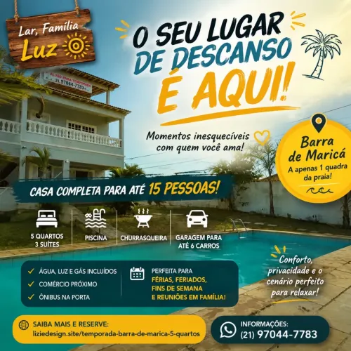 ALUGA TEMPORADA CASA NA BARRA DE MARICÁ