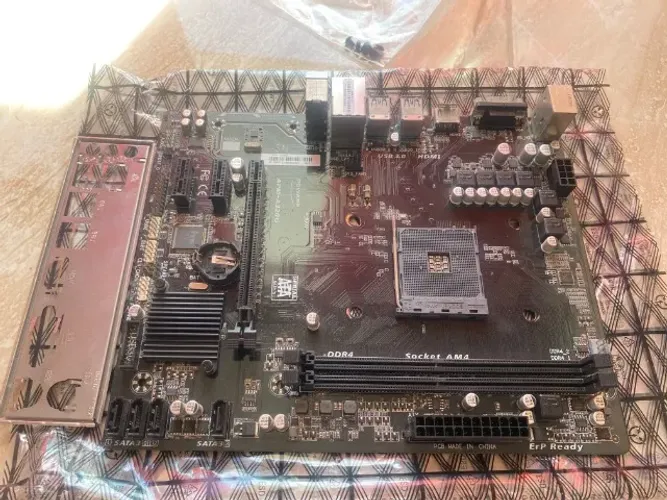 Placa-Mãe PCWare APM-A320G AM4 DDR4 + Espelho Traseiro Original