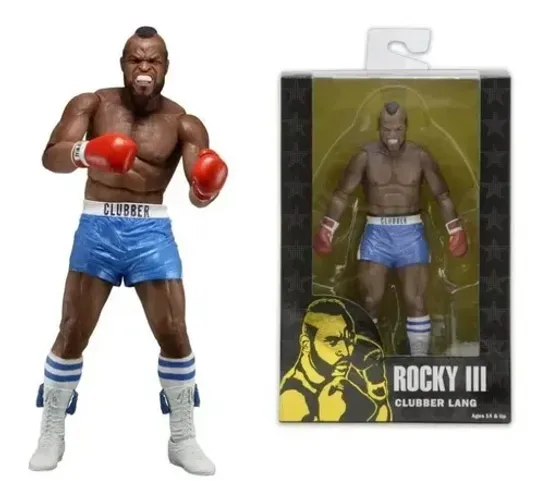 Original! Neca Clubber Lang Rocky 3 III 40th Anniversary Lacrado Figura de Ação Raro