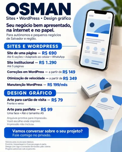 Criação de Sites e WordPress em Salvador | A partir de R$ 149