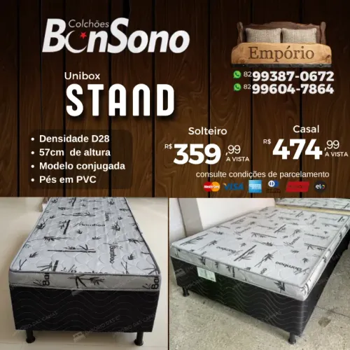 Cama unibox casal ou solteiro D28 stand Bonsono itens novos de fabrica