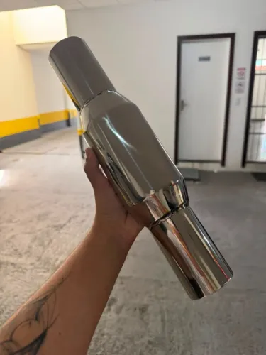 Abafador Intermediário universal Inox - 2,5 Polegadas