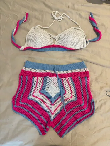 Conjunto praia ou calor tricot