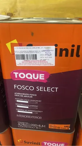 10 Latas de Tinta Acrílica Premium. Cor Algodão Egípcio. Lata 16L