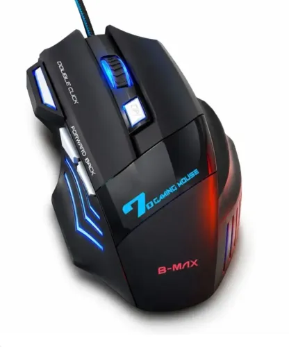Mouse Gamer X7 Rgb 2400 Dpi 7 Botões Usb Led Ergonômico