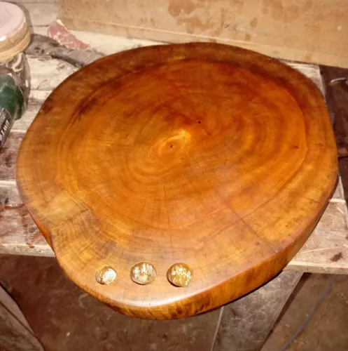 Tábua de corte rústica polida com óleo vegetal T44x39