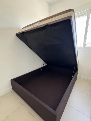 Cama box baú com colchão casal