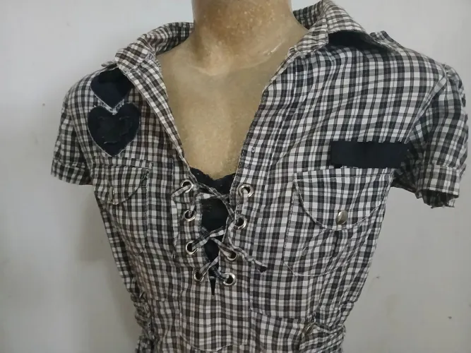Vestido xadrez para São João