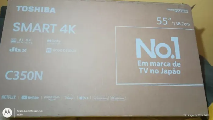 Smart TV, DLED, 55", 4k, Toshiba, VIDAA, 3 HDMI, 2 USB, Wi-Fi - TB030M