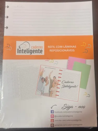 Refil Pautado caderno inteligente 
