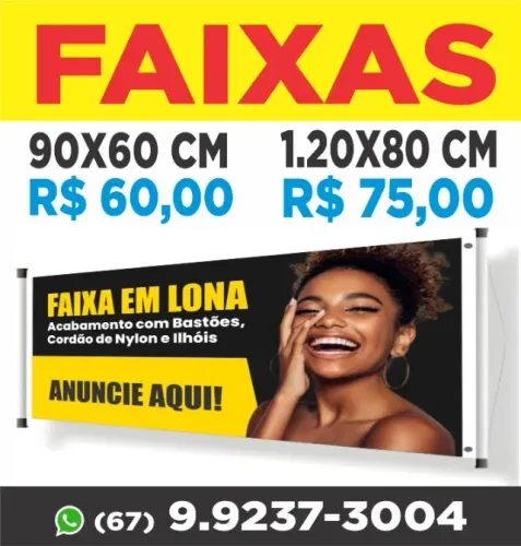 faixas em lona completo e banners