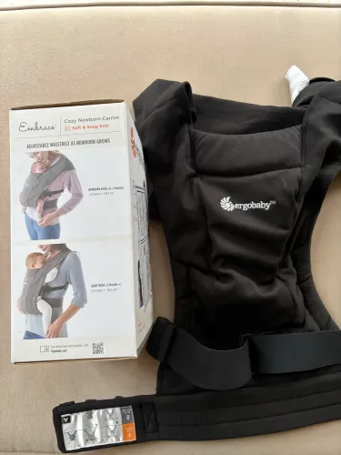Canguru ergobaby embrace algodão preto