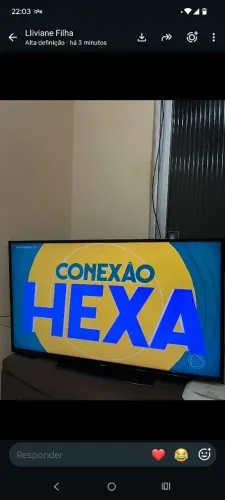 Televisão funcionando perfeitamente