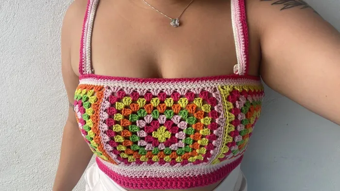 Top em Square de crochê ?
