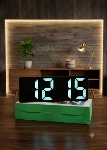 Relógio Despertador Digital Espelhado Novo