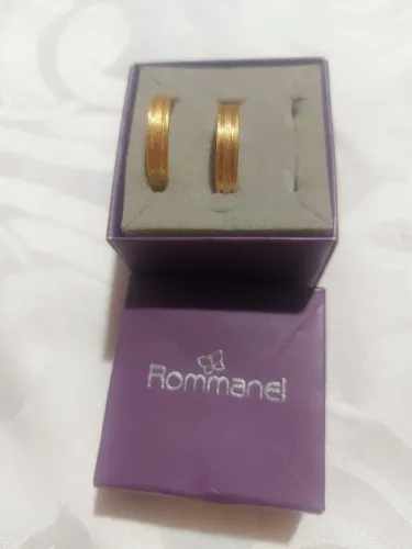 Par de Alianças Rommanel banhada a oiro 18k