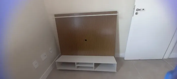 Painel para TV até 50 polegadas Estante Ripado 3D.