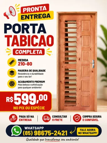 Porta de sala com ventilação tabicao 
