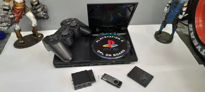 Playstation 2 com 70 jogos ps2 e 2000 jogos retros
