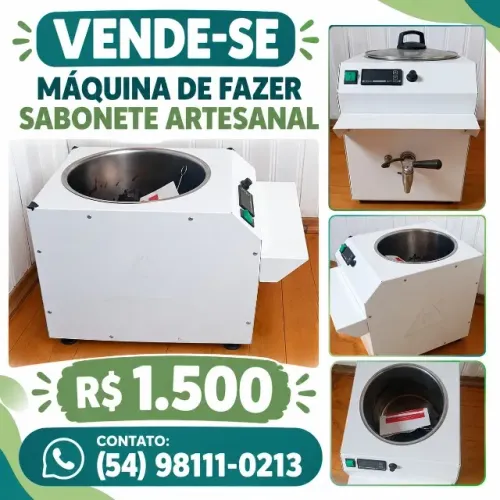 Vende-se uma máquina de fazer sabonete artesanal, quase nova pouco tempo de uso.