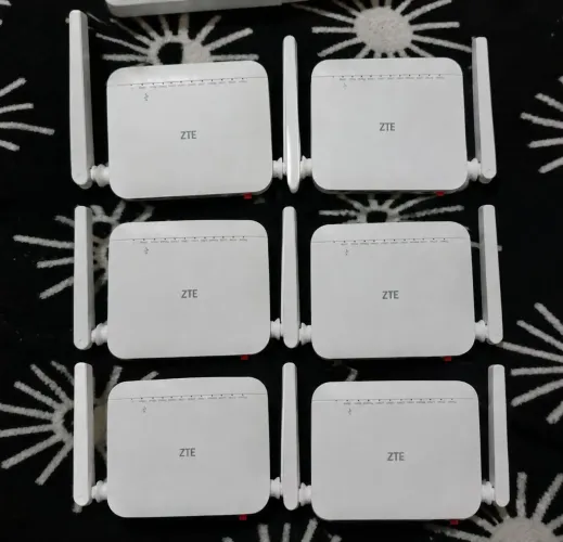 Lote Kit 6 Roteadores ONU ONT ZTE Multi Pro F6201B Wi-Fi 6 GPON Com Fontes 