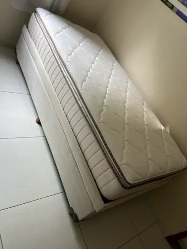 Cama Box Baú Solteiro + Colchão Bali Premium ? Semi Nova / Impecável