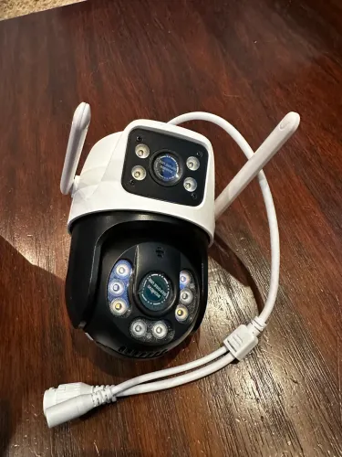 Câmera De Segurança Externa Wifi Dupla Lente Zoom 8x - Nova