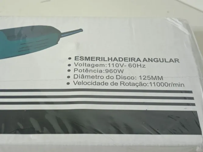 Esmerilhadeira Lixadeira Angular, Hanabi 960W, 125mm, 127 Volts, Acompanha 3 Novo na Caixa