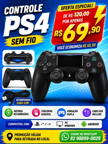 CONTROLE DE PS4 - TA PRECISANDO DE CONTROLE NOVO?