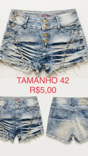 Shorts e Saias Jeans Femininas por R$1,00, R$2,00, R$5,00 e R$20,00