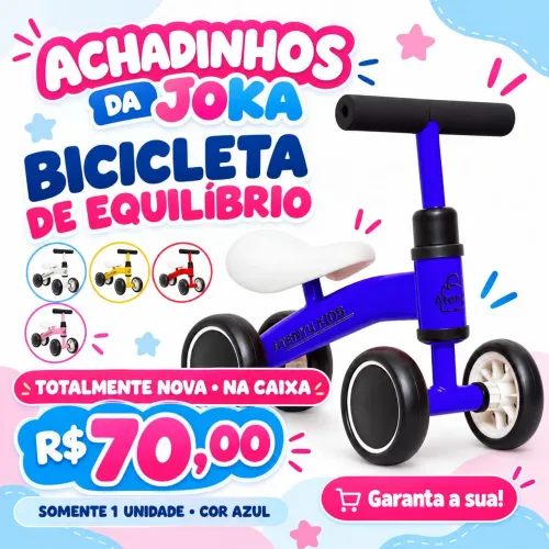 Bicicleta de Equilíbrio Azul