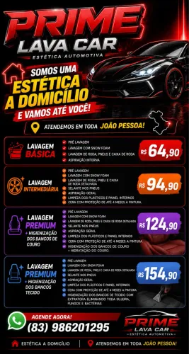 lavagem automotiva a domicílio