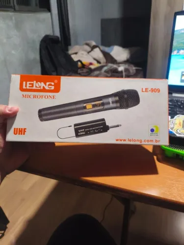 Microfone Sem Fio Receptor Digital Wireless Lelong Le-909