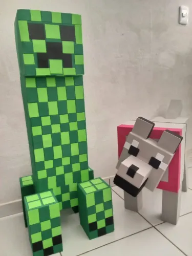 Vendo personagens minecraft festa decoração 