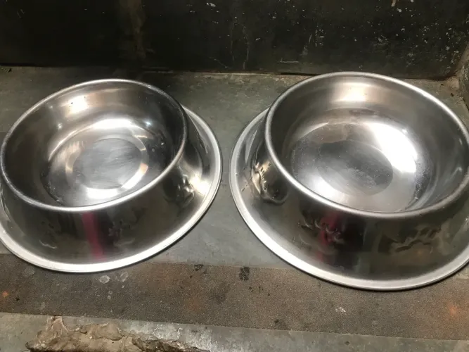 2 vasilha de inox para pets